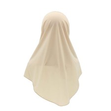 Girls Hijab Muslim Kids Scarf Headwear Solid Color for 6-11 Years Ready to Wear