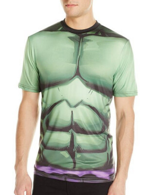 Adult Marvel Incredible Hulk Performance Athletic Sublimated Costume Cosplay Tee