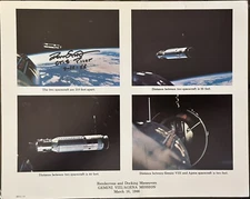 Dave Scott Signed Gemini 8/Agena Mission Photo Rendezvous And Docking Maneuvers