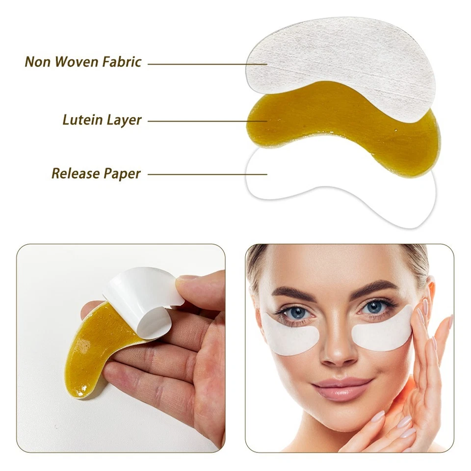 10 piezas PARCHE PARA OJOS DE LUTEÍNA Anti Envejecimiento Arrugas Ojeras Borrador Hidrogel Almohadilla Húmeda Foto 4 de 4