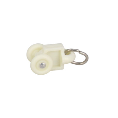 13.5mm Dia Curtain Track Rollers Plastic Twin Wheeled Pulleys Rail Sliding