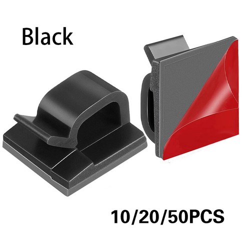 10/20/50PC Multipurpose Office Table Cable Wire Clips Home Cord Holder Organizer - Photo 14/15