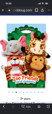 Melissa  Doug Zoo Friends Hand Puppets - Tiger, Monkey, Giraffe, Elephant