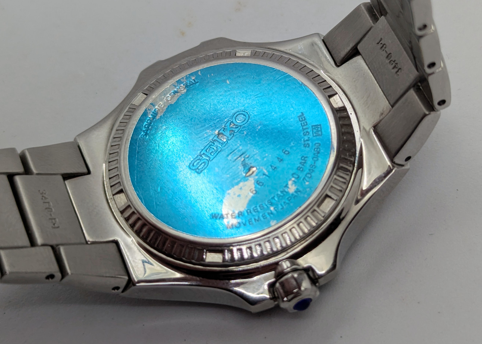 Seiko Coutura Kinetic Perpetual Black 7D48 Sapphire NOS | Box Papers New Cap image 3