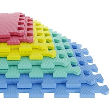 8 Pc Foam Flooring Mat Kids Exercise Yoga Colorful Play Mat 12 x 12 Inch