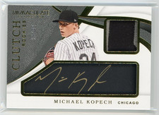 Michael Kopech 2019 Immaculate Clutch Rookies Autograph Jersey Patch #'d 38/49