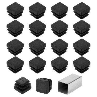 uxcell 3/8'' (10mm) Square Tubing End Caps, 50 Pcs Plastic Hole Plugs Insert End
