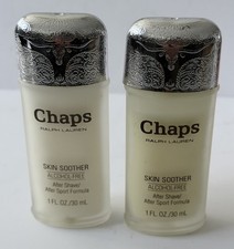 Ralph Lauren Chaps Men 2 X 1.0oz Skin Soother Alcohol Free After Shave 2 PCs.