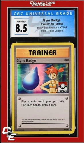 XY Black Star Promo Gym Badge XY204 Pokemon League CGC 8.5
