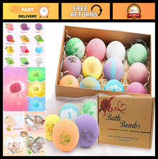 Large 12 PCS Bath Bombs Gift Set - Organic Essential Oils for Relaxation  Moist