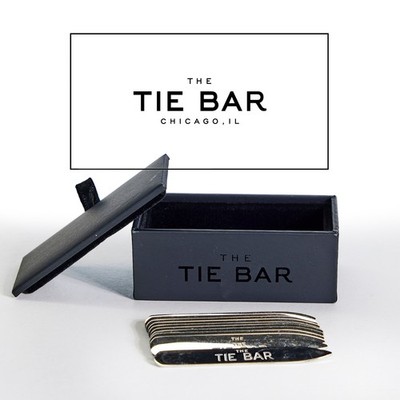 THE TIE BAR 12x Weighted Metal Collar Stays Chrome 6 Pairs  USED   T85