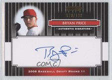 2008 Razor Signature Series Black 78/199 Bryan Price #188 Auto 0b6