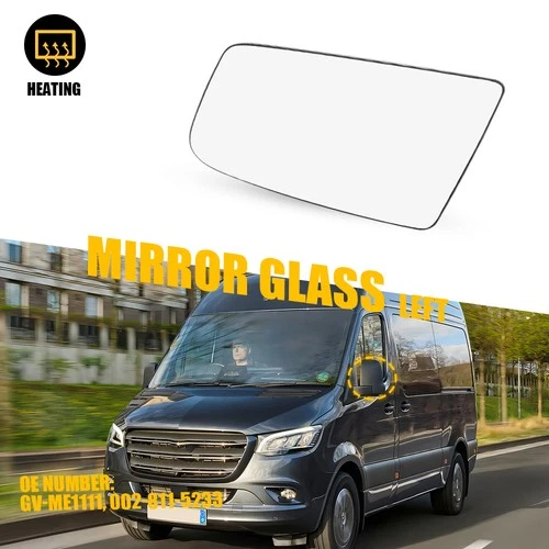 For Mercedes-Benz Sprinter 2500 2010-2018 Left LH Side Door Mirror Glass Heated