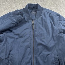 Giacca uomo Lucky Brand taglia XL blu bomber foderata in pile