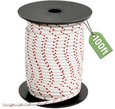 Pull Cord Rope 100ft x 1/8"3mm, Recoil Starter Rope Pull String for Small Eng...
