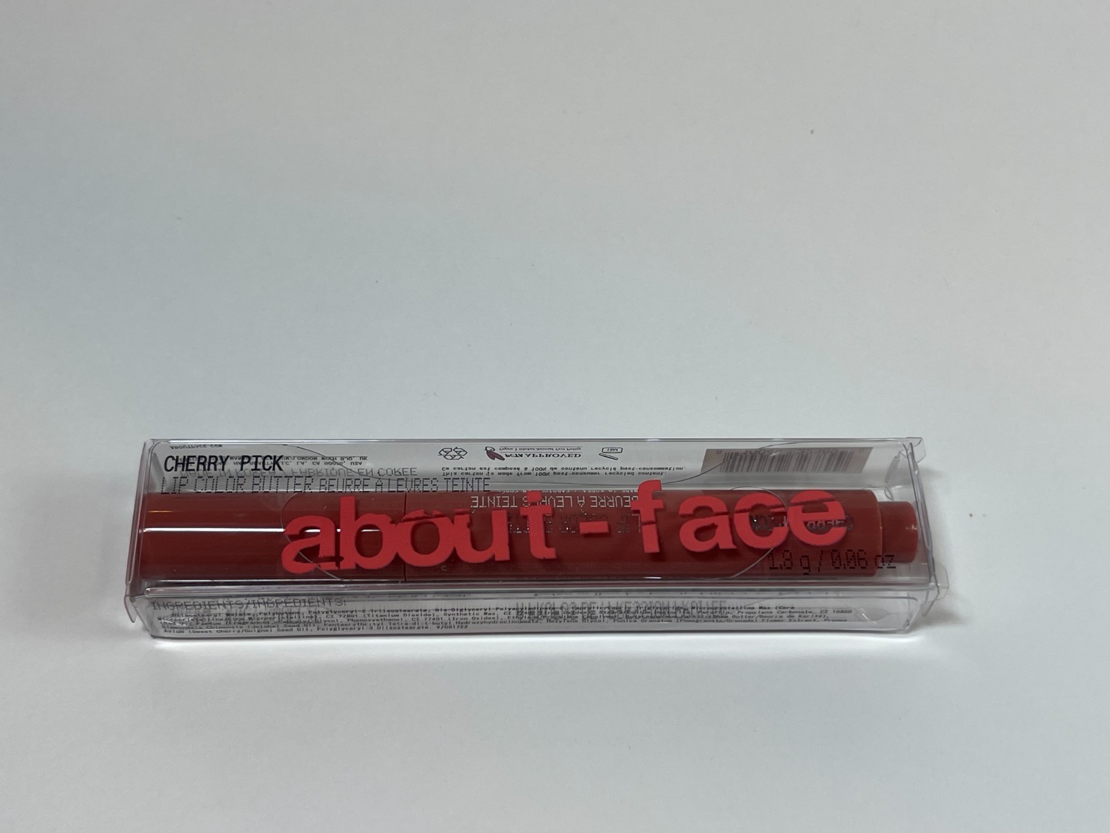 About Face Cherry Pick Lip Color Butter in Guava Crush Glossy Balm Stick New