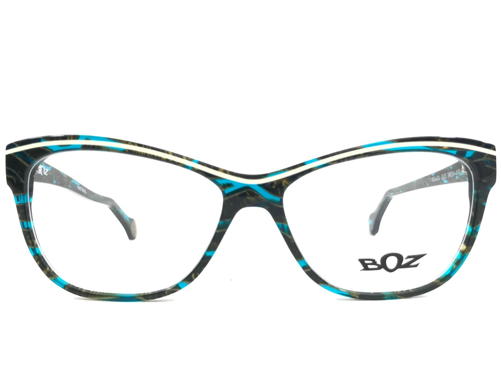 BOZ Eyeglasses Frames ACAJOU 2525 Bleu Blue Green Cat Eye Full Rim 54-14-140