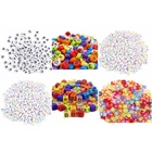 RK Beauty 390 pcs Cube Square or Round Acrylic Alphabet Letter Beads 15 of Each