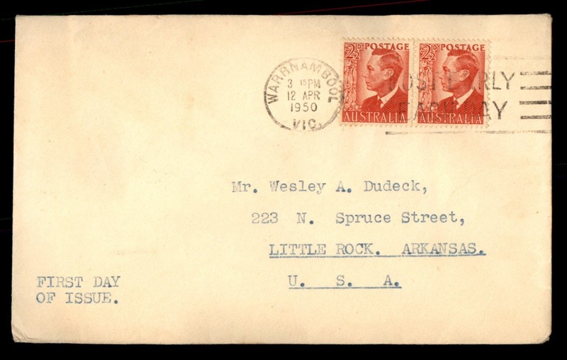 Mayfairstamps Australia FDC 1950 King George VI First Day Cover aaz_39421