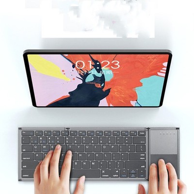 Portable Three Folding Touch Keyboard Bluetooth Mini Touch Pad IOS Gesture Droid