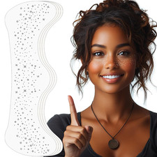 Silver Face Glitter Freckles Patches 4PCS Speckles for Face Cute Makeup Glitter