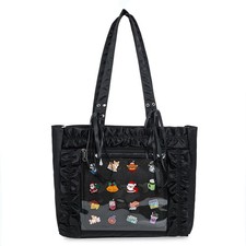 Womens Girls Tote Ita Bag Bowknot Wrinkled Edge Shoulder Bag Kawaii Purses an...