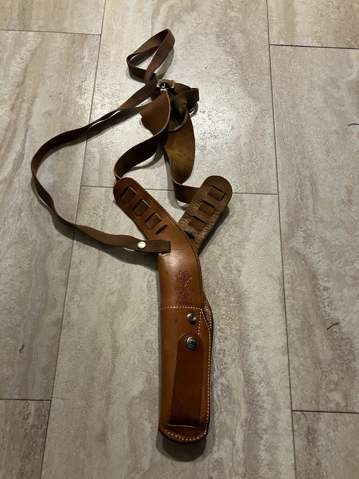 Кожаная вертикальная наплечная кобура Bianchi X15 размер средний  - Изображение 2 из 4