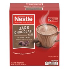 Nestl Hot Cocoa Mix, Dark Chocolate, 0.71 oz, 50/Box, 3 Boxes/Pack