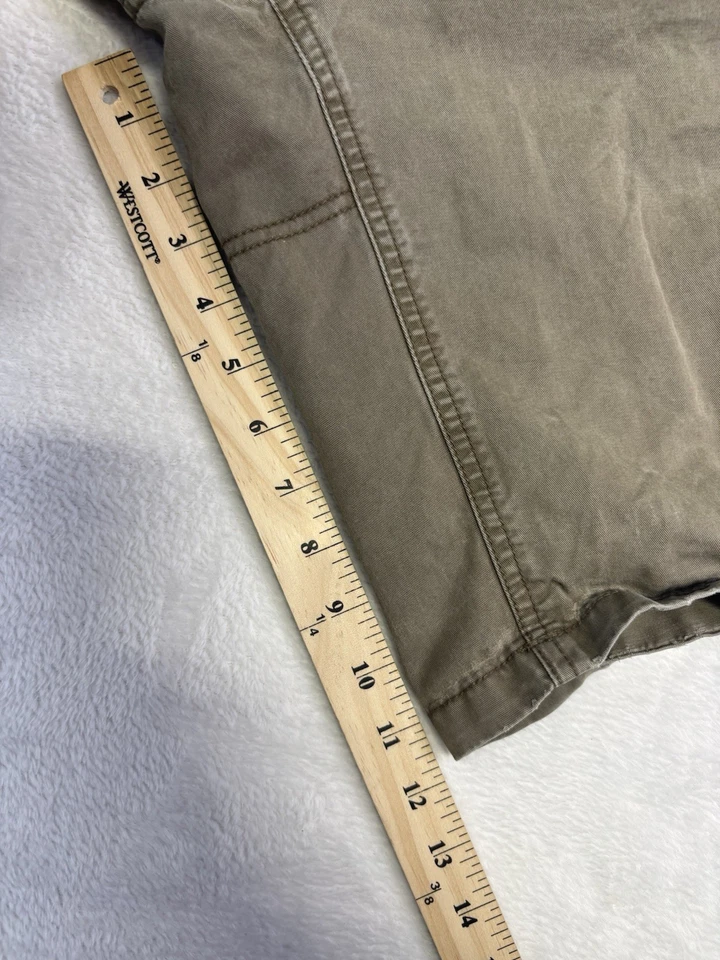 Y2K Old Navy Mens 38 Canvas Paratrooper Cargo Shorts Cotton Distressed Military - Image 4 of 4