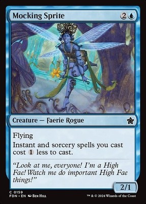 Mocking Sprite x4 4x Foundations NM MTG