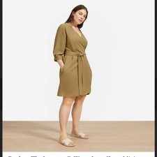 Everlane Green Wrap Dress, Size 12