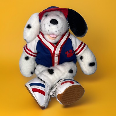 Build-A-Bear VTG Dalmatian Plush 1997 Dog Floppy Ears Puppy W/ Baseball Outfit