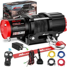 Nilight ATV UTV Electric Winch 12V 4500 lb Winches for Towing Trailer Truck Jeep