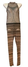 The Lineup Dance Costume unitard jumpsuit Tribal Mesh Unitard Small Adult