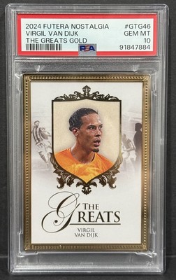 2024 Futera Nostalgia Virgil Van Dijk The Greats Gold Framed #10