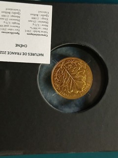 moneta 2020 natura francese CHENE 250 euro ORO