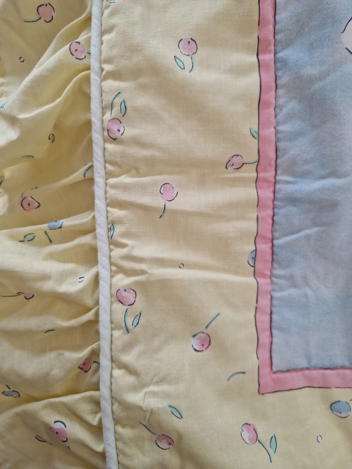 Mothercare Vintage Orso Gatto Letto Anatra Luce Lettino Trapunta Coperta UK Giallo 2668039 foto 5