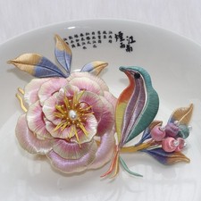 Flower Hairpin Peony Gradient Camellia Vintage Hanfu Accessory Chinese Style