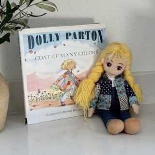 Dolly Parton Coat of Many Colors Plush and Book Dollywood Exclusive Doll Stuffy