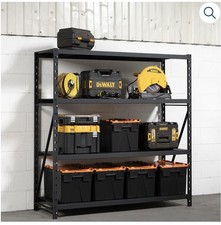 Black Heavy Duty Industrial Racking With Metal Shelves 1830mm H x 1800mm W x 600