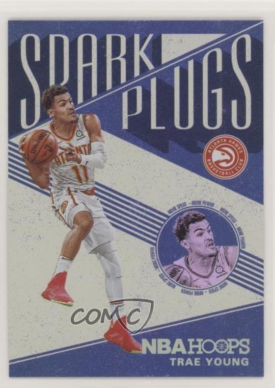 2019-20 Panini NBA Hoops Spark Plugs Trae Young #2 k5j