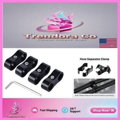Versatile 4PCS 6AN Hose Separator Clamps - Organize Fuel & Oil Lines
