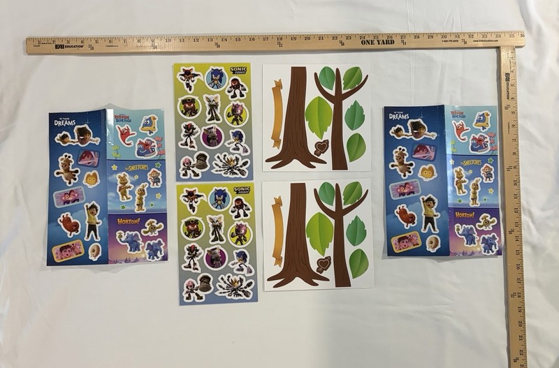 Stickers Dr. Seuss In Your Dreams, Sonic Prime, Trees & Leaves (2) Sets Of Each