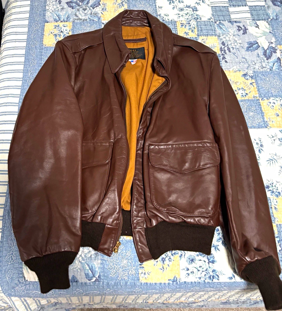 military leather flight jacket products for sale | eBay