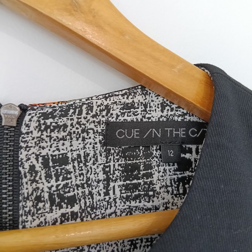 Cue In The City Top Size 12 Sleeveless Multicoloured + Black Corporate Structure - Picture 2 of 11
