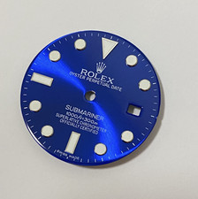 1X NEW 3135 Watch black green water ghost dial for 3135 movement BLUE