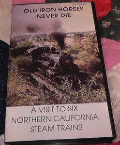 vhs cassette tape old iron horses northern 6 california trains steam locomotives