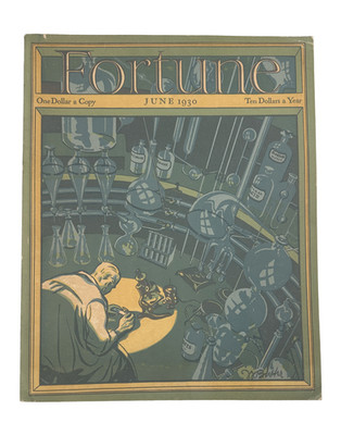 Fortune Magazine June 1930 Laboratory Chemist Allied Chemical Soy Beans Diesel
