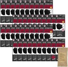 FIXPIX [10 Pack] Black All Keeper KF94 Face Safety Masks 4-Layers Filter... 