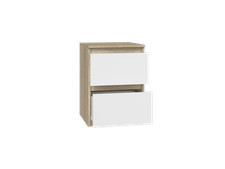 Nachttisch mit 2 Schubladen in Kaschmir 30x40x30cm